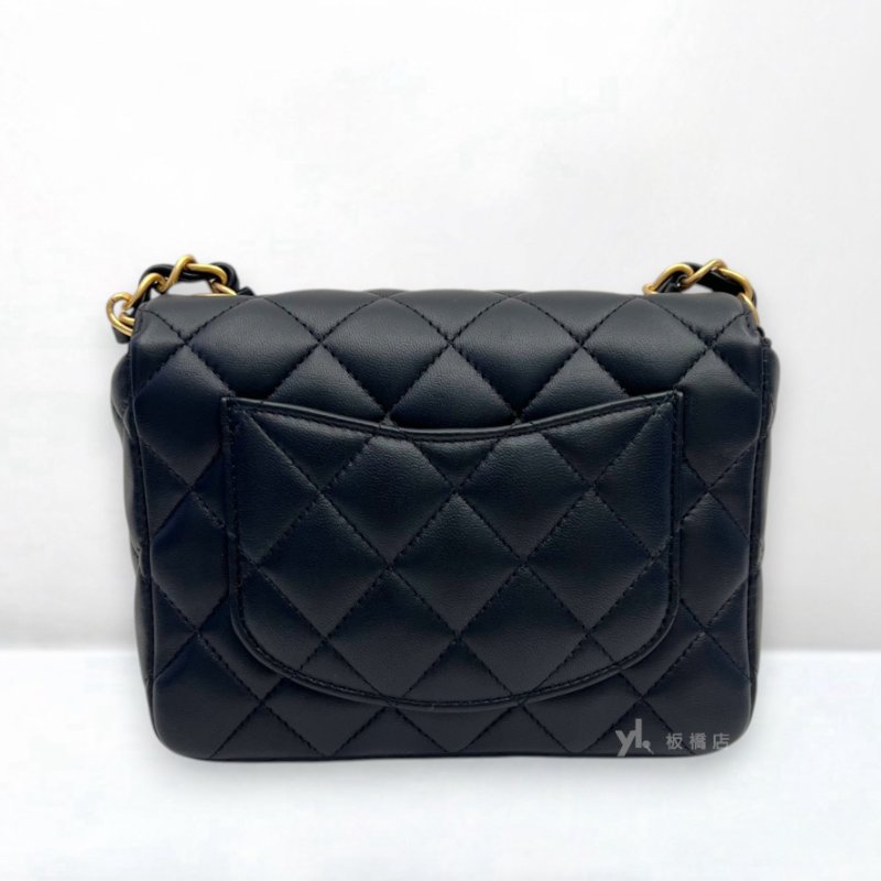 S5353-CHANEL 23C 黑金彩色金幣口蓋包/AS3737-3