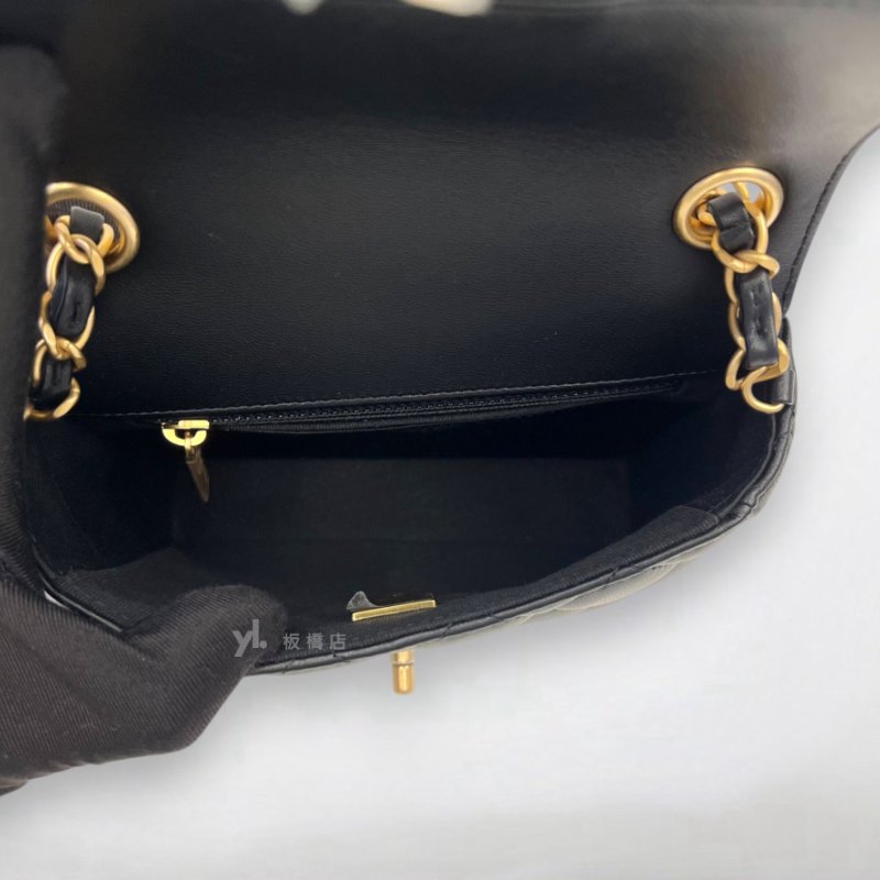 S5353-CHANEL 23C 黑金彩色金幣口蓋包/AS3737-4