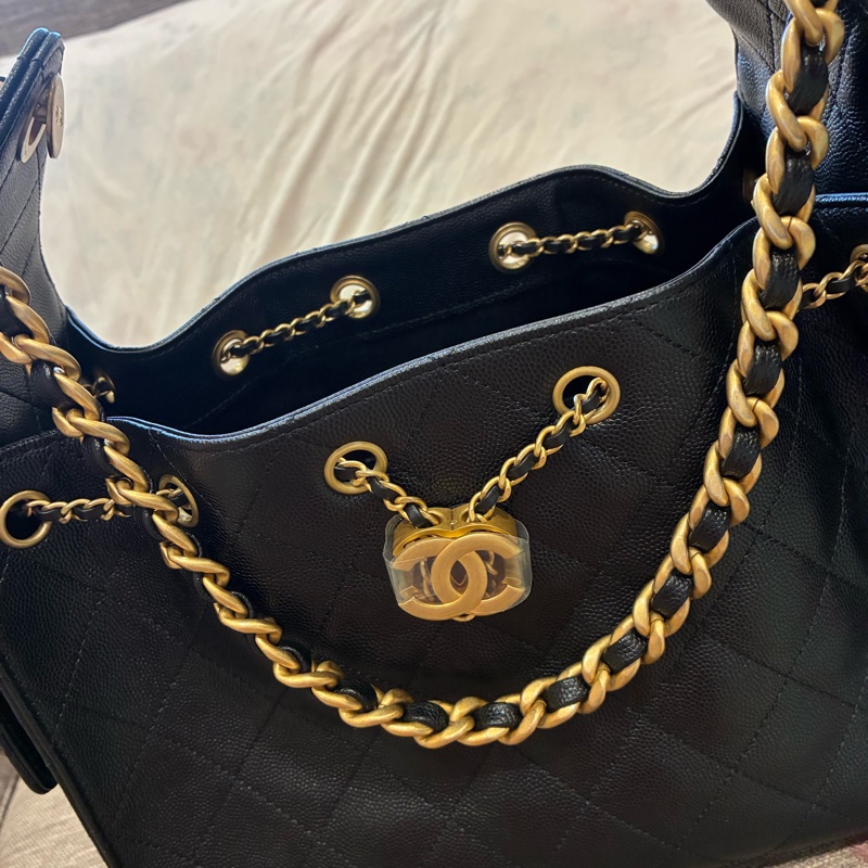 爆款🔥香奈兒chanel 小款25bag粒紋小牛皮 耐用 黑金配色🇹🇼-6