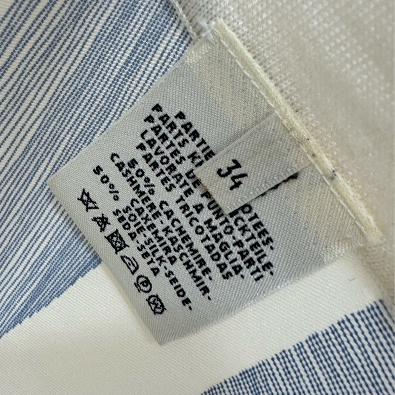 Hermes 羊絨絲質外套細帶收腰長針織衫 34碼 99新 50%真絲50%山羊絨-3
