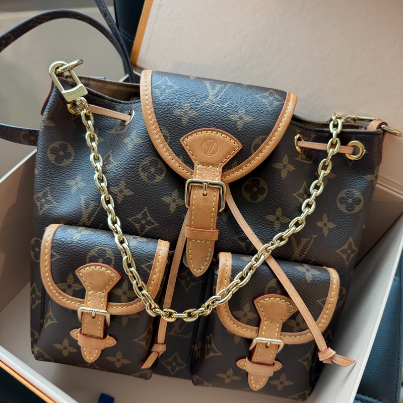 LV 老花後背包🔥價格甜皮革新 小青蛙-1