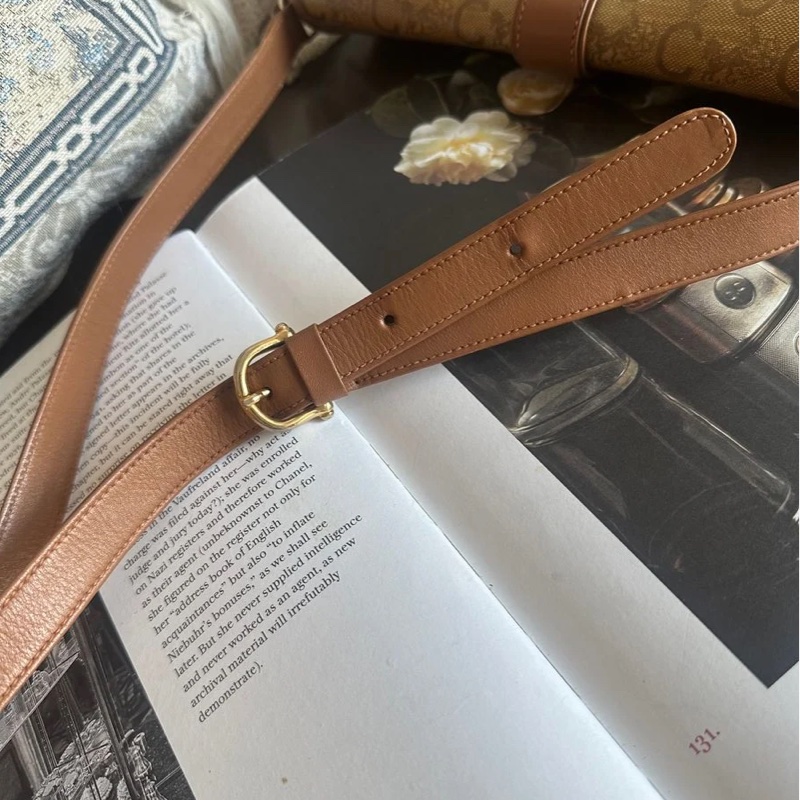 思琳 中古馬車金具 老花郵差包 斜挎包 Celine vintage crossbody bag-16