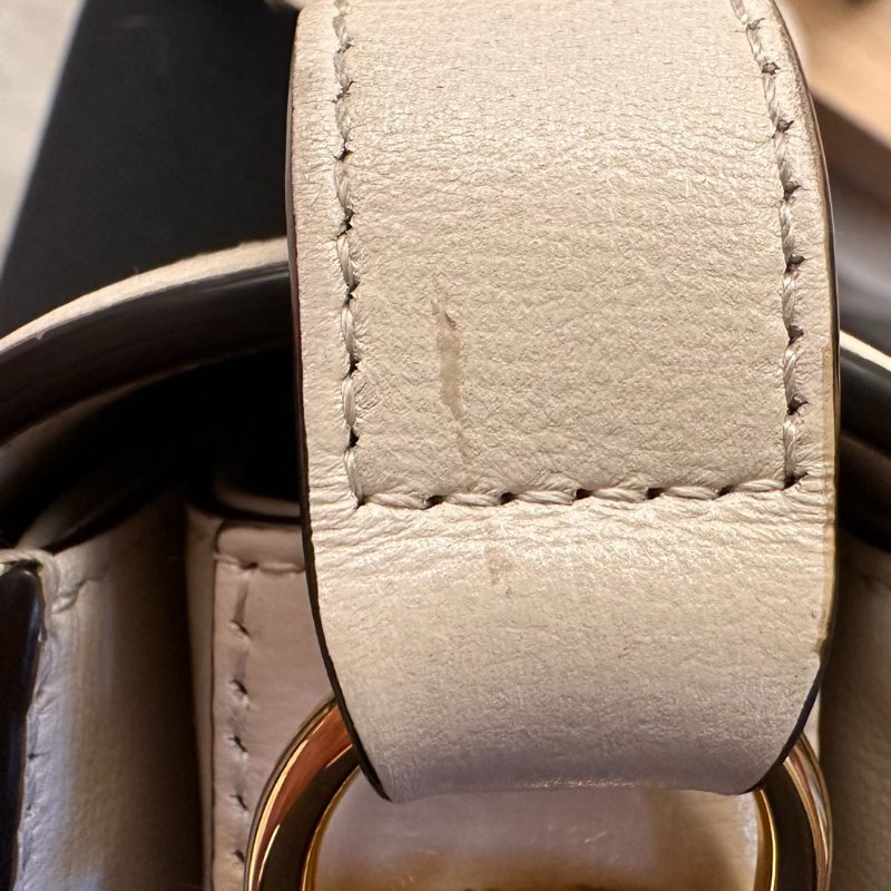 GUCCI 1955 Horsebit baga馬銜扣 肩背包 斜背包(602204-白)-9