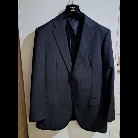 XL碼／近新／日本二手／Burberry London 成套羊毛西裝