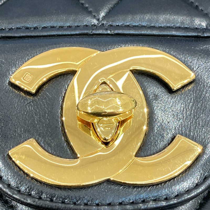 CHANEL 香奈兒 A04412 JUMBO MATELASSE 30 CF翻蓋側斜背包 羊皮 黑色 金釦-14