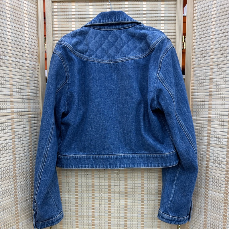 Chanel/香奈兒 22B菱形格牛仔外套 36碼-1
