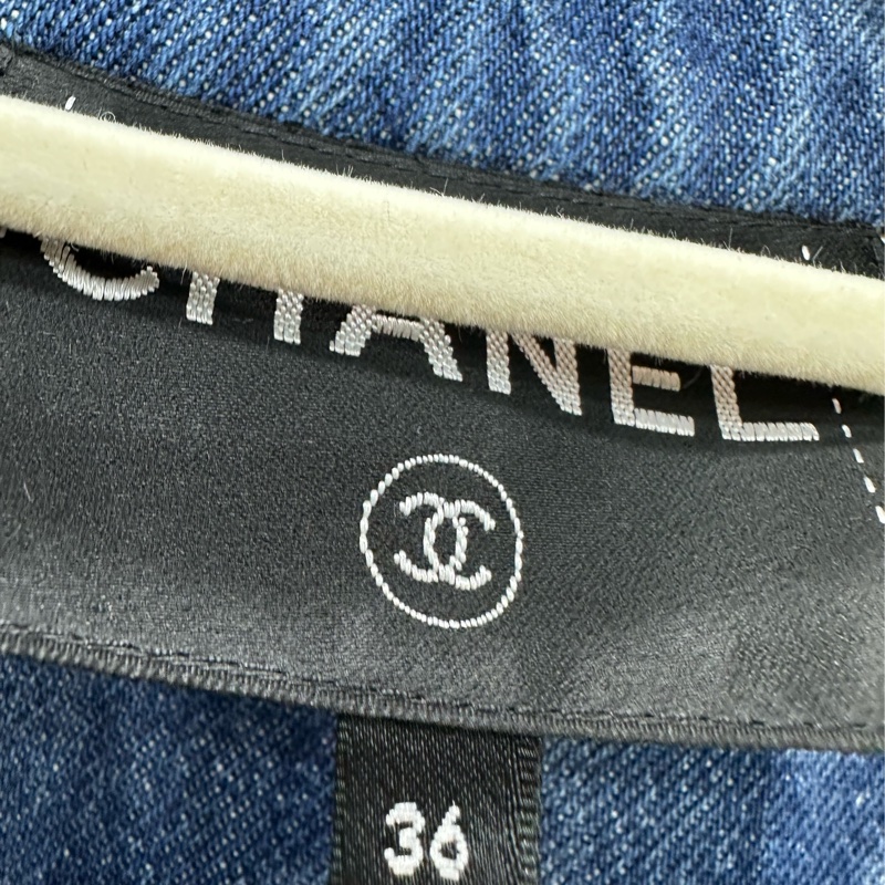 Chanel/香奈兒 22B菱形格牛仔外套 36碼-2