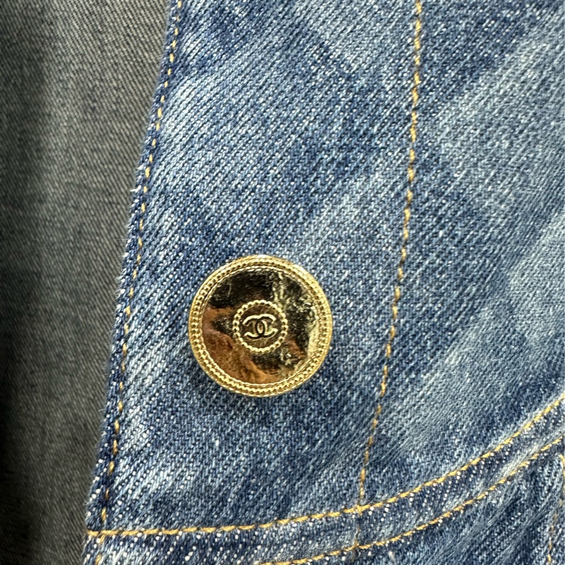 Chanel/香奈兒 22B菱形格牛仔外套 36碼-4