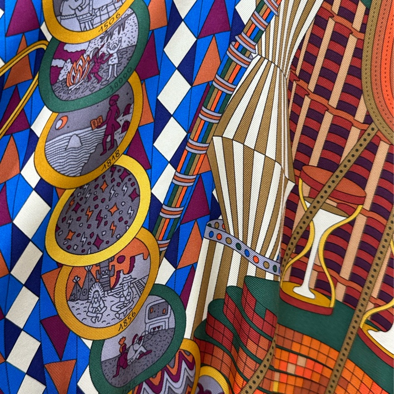 HERMES愛馬仕 真絲羊絨拼接不規則短袖上衣36碼-2