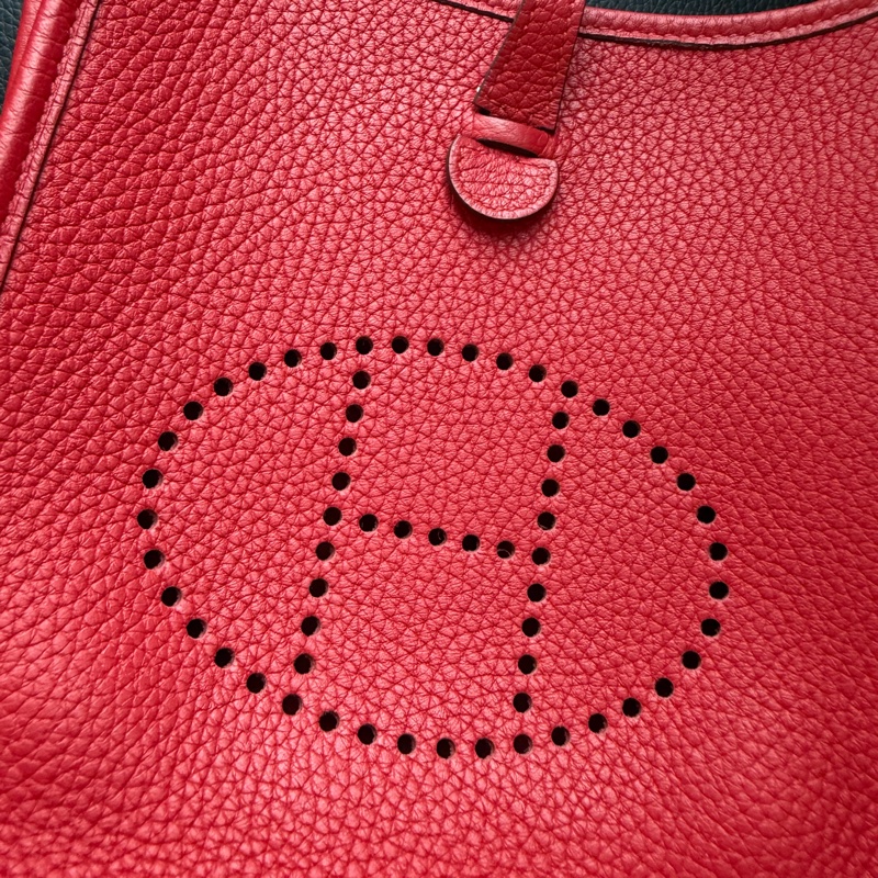 愛馬仕 mini紅色肩背包 H圖 🔥-9