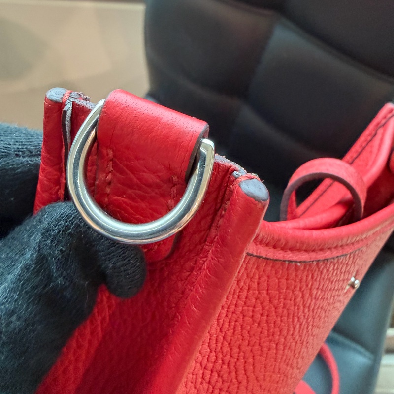 愛馬仕 mini紅色肩背包 H圖 🔥-16