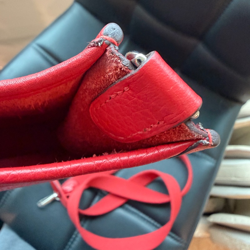愛馬仕 mini紅色肩背包 H圖 🔥-17