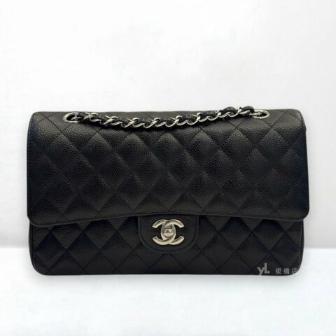 S5360-CHANEL黑荔枝皮銀釦 COCO25 A01112