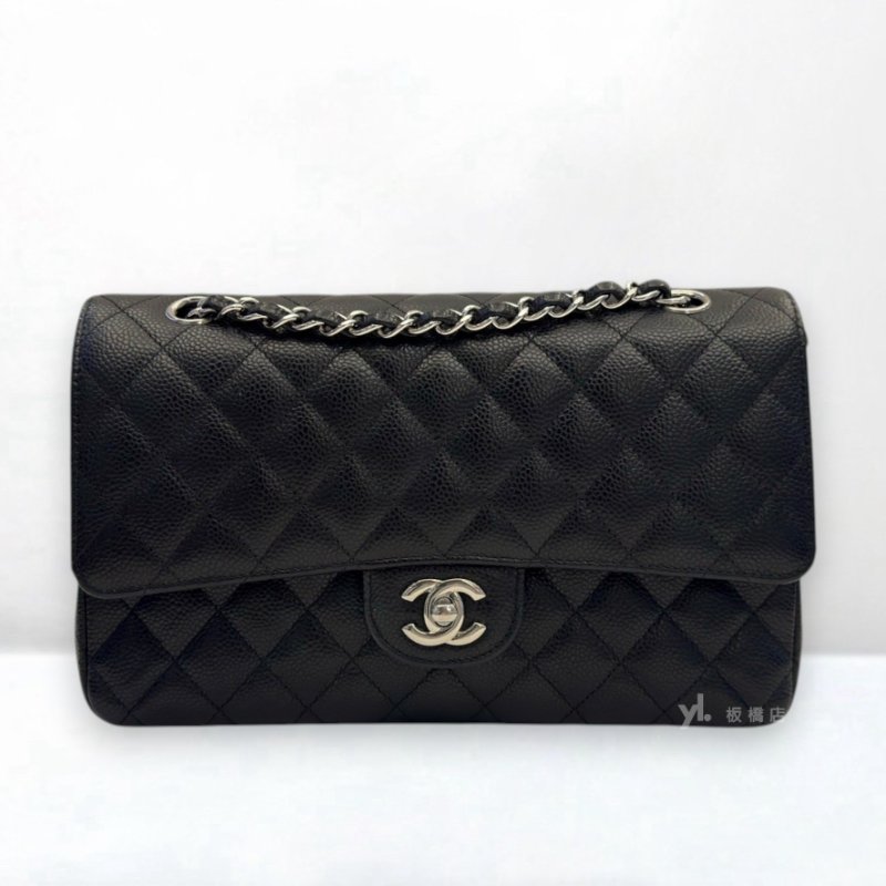 S5360-CHANEL黑荔枝皮銀釦 COCO25 A01112-0