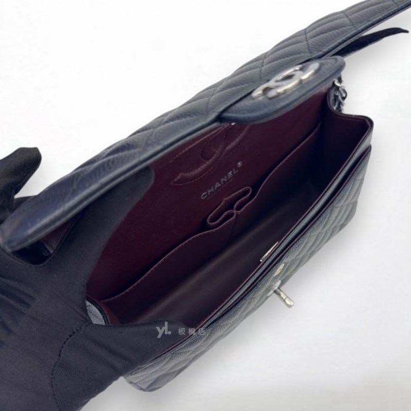 S5360-CHANEL黑荔枝皮銀釦 COCO25 A01112-5