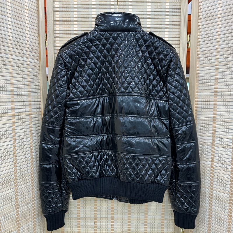 Chanel 黑色漆皮面菱格短裝外套 棉服 34碼-1