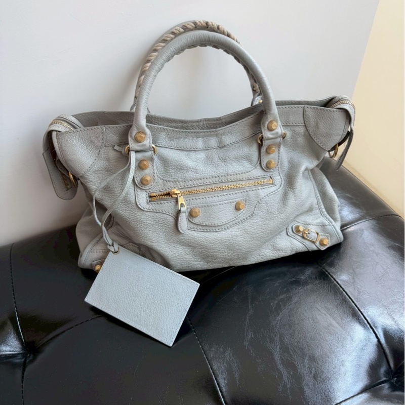 🏷️ Balenciaga 冰川藍機車包-3