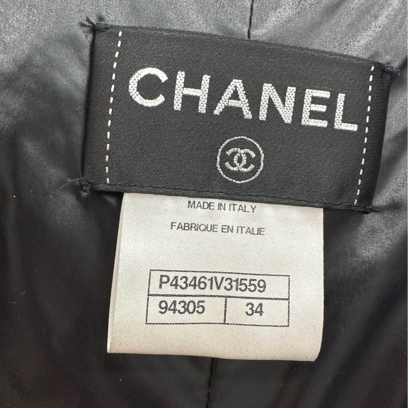 Chanel 香奈兒薄款黑色四兜棉服,34碼-2