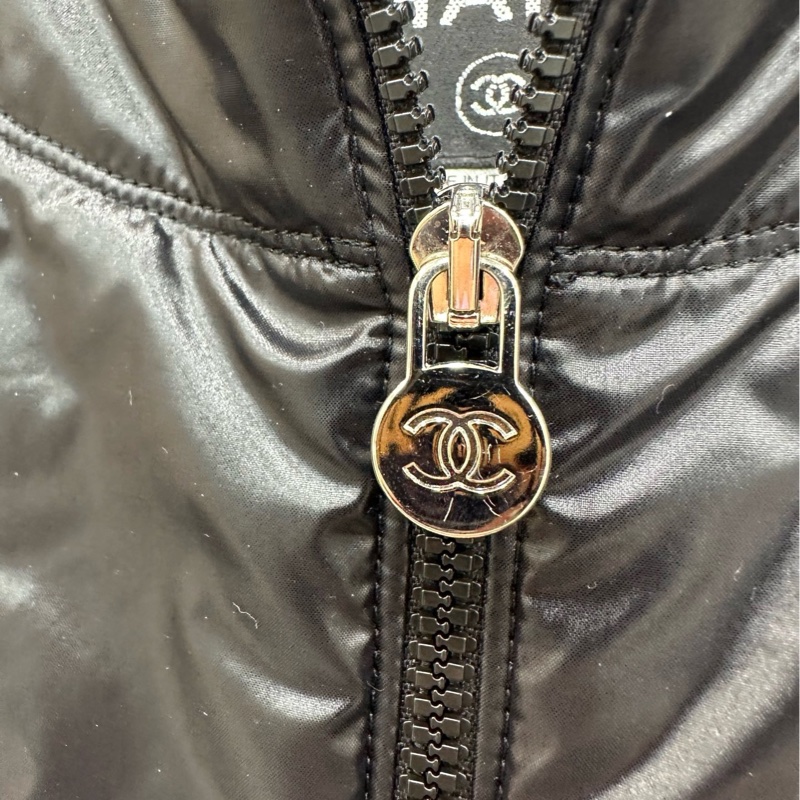 Chanel 香奈兒薄款黑色四兜棉服,34碼-4