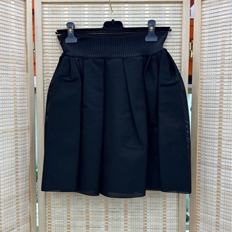 Chanel香奈兒 雙G標誌扣飾高腰A字裙短裙 40碼-1