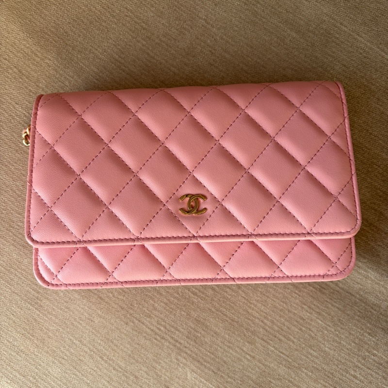 Chanel 珍珠粉羊皮 WOC 台灣專櫃正品購證全配-5