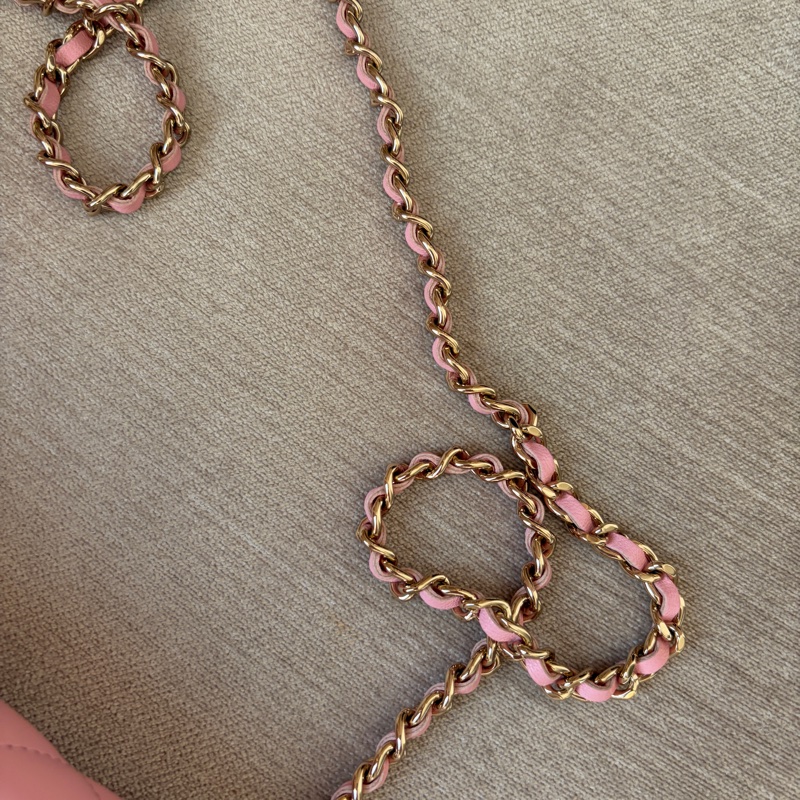 Chanel 珍珠粉羊皮 WOC 台灣專櫃正品購證全配-19