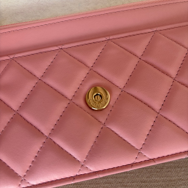 Chanel 珍珠粉羊皮 WOC 台灣專櫃正品購證全配-21