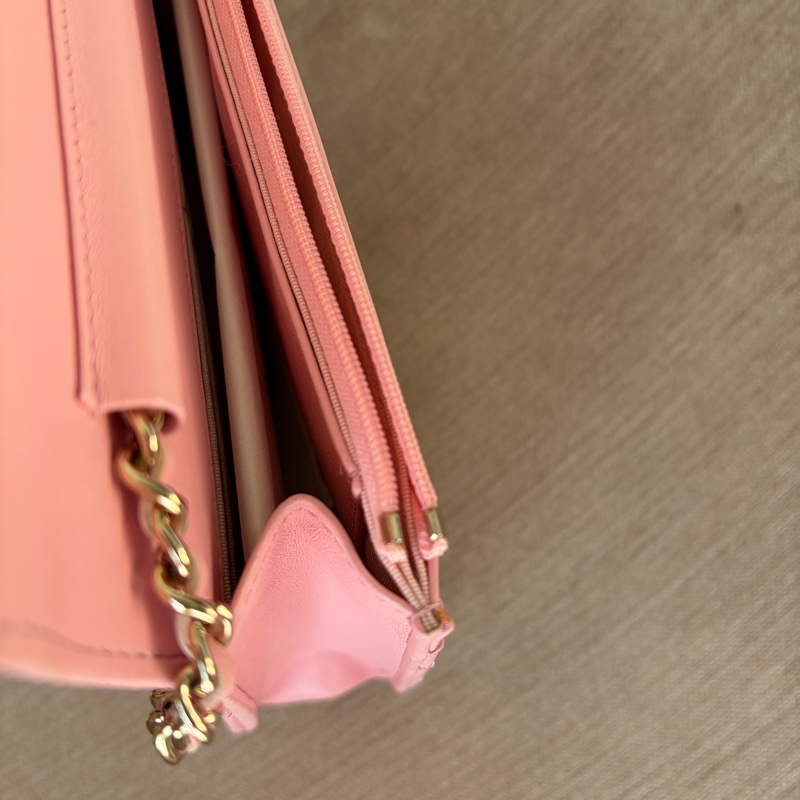 Chanel 珍珠粉羊皮 WOC 台灣專櫃正品購證全配-24