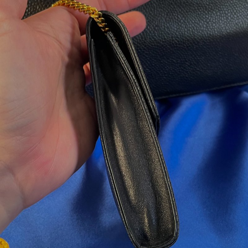 Vintage CHANEL 古董香奈兒 黑色真皮魚子醬壓紋鑰匙包 收納包-9