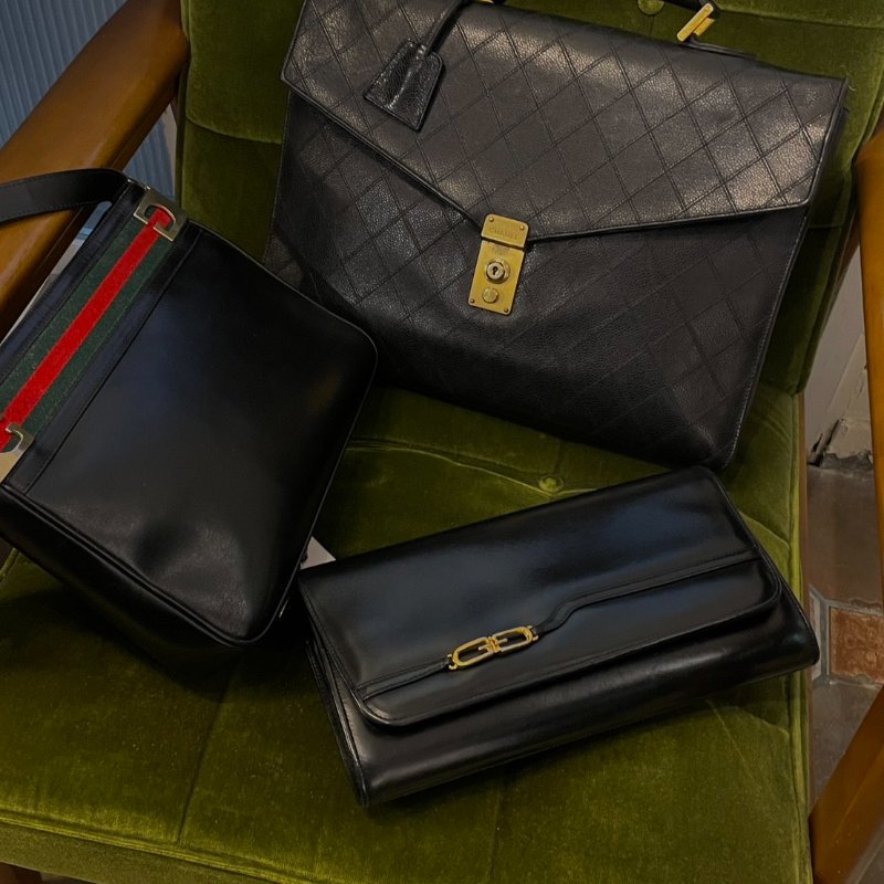 vintage CHANEL 古董香奈兒 黑色真皮魚子醬皮菱格車紋公事包 手提包 大容量-4