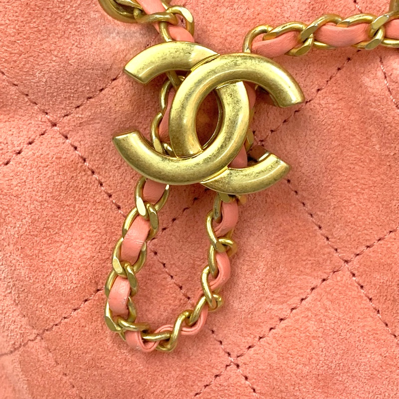 Full set全套有正單‼️Chanel 25bag小號麂皮粉色-7