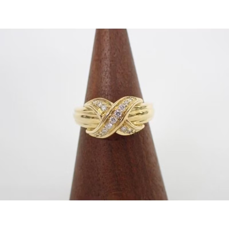 經典雋永 Tiffany & Co. Signature 系列 18K金 750 1990印記 天然鑽石戒指 鑽戒-2