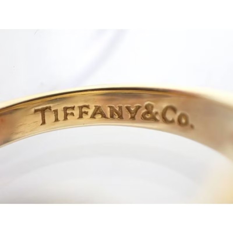 經典雋永 Tiffany & Co. Signature 系列 18K金 750 1990印記 天然鑽石戒指 鑽戒-7