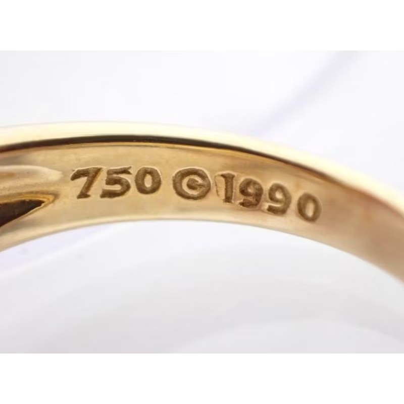 經典雋永 Tiffany & Co. Signature 系列 18K金 750 1990印記 天然鑽石戒指 鑽戒-8