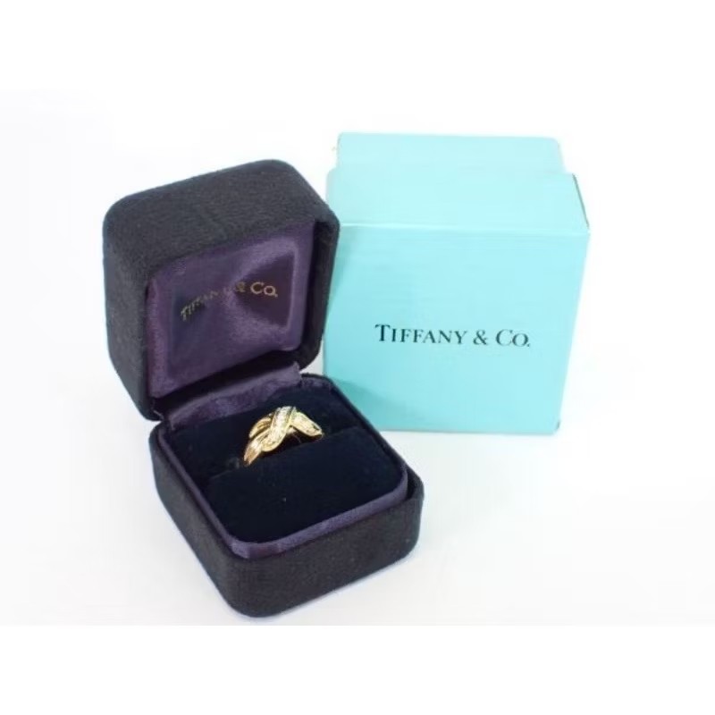 經典雋永 Tiffany & Co. Signature 系列 18K金 750 1990印記 天然鑽石戒指 鑽戒-9