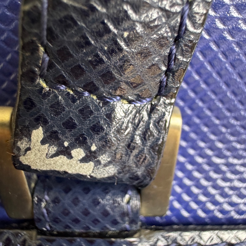 Bottega Veneta 藍黑雙色復古手提包-22