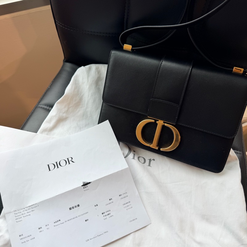Dior 黑金小方包 🖤【超低價】 蒙田-0