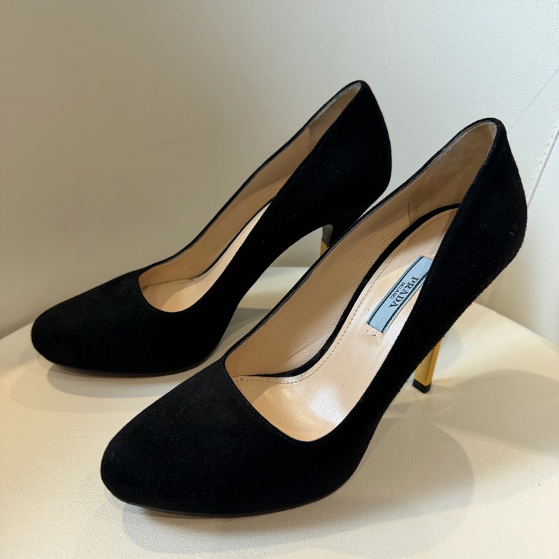 PRADA 黑色包頭高跟鞋🖤37號-1
