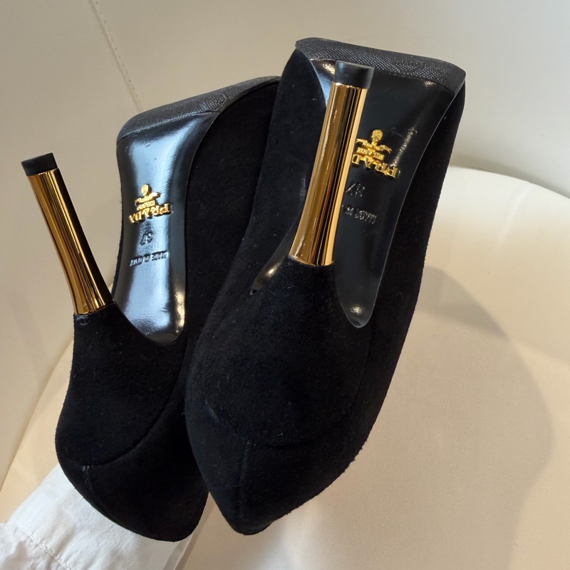 PRADA 黑色包頭高跟鞋🖤37號-7