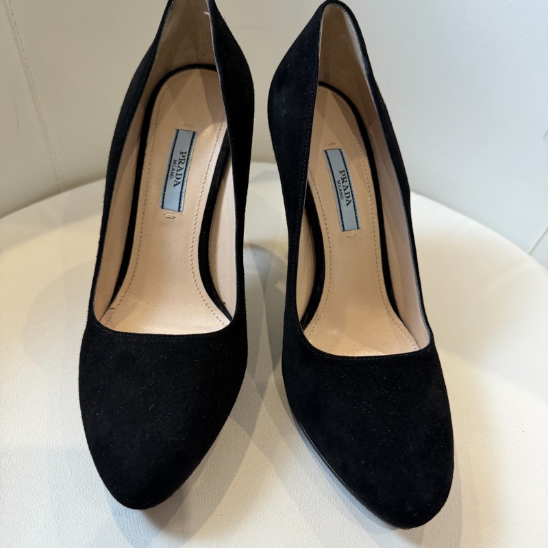 PRADA 黑色包頭高跟鞋🖤37號-8