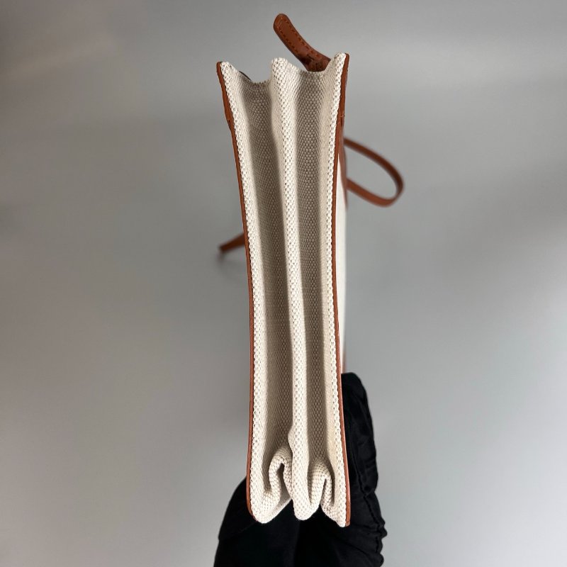 BALENCIAGA 339937卡其拼帆布肩背包-2