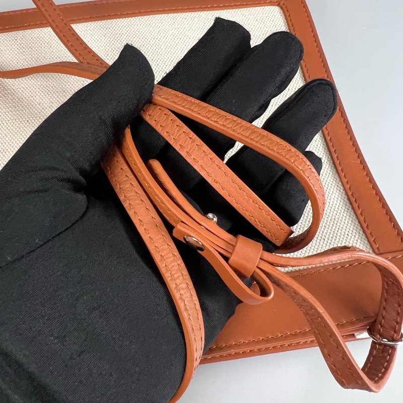 BALENCIAGA 339937卡其拼帆布肩背包-9