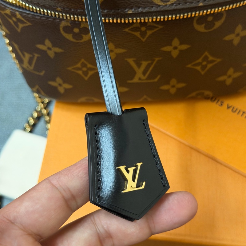 Lv拼色老花化妝箱/斜背 兩用包(M45165)-12