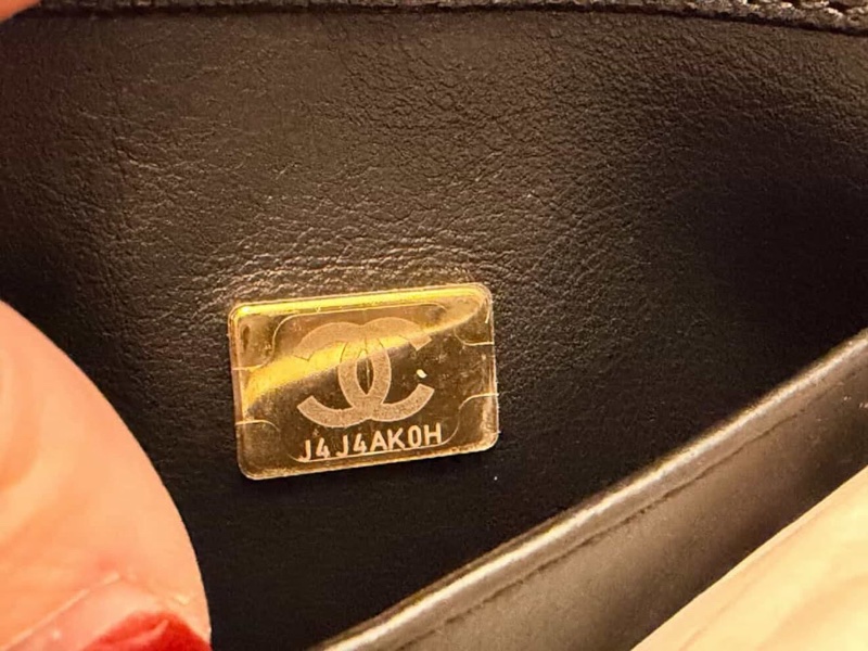 Chanel黑金方胖 荔枝牛皮/雙鏈條經典口蓋包 芯片款-15