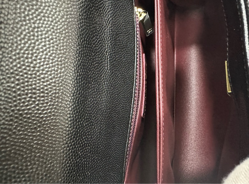 Chanel香奈兒Coco handle小號黑金荔枝皮晶片款 21年晶片 閒置未使用-8