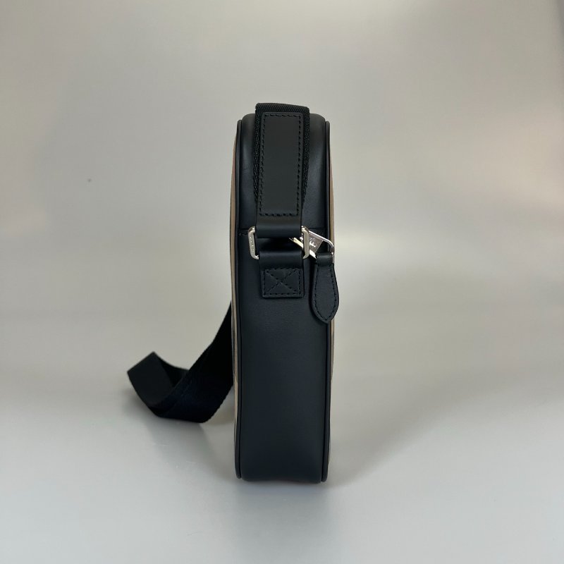 BURBERRY 棕色格紋單肩包-2