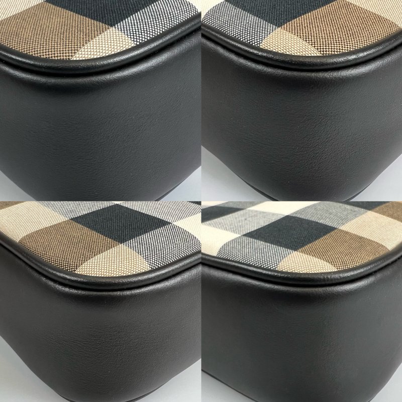 BURBERRY 棕色格紋單肩包-8
