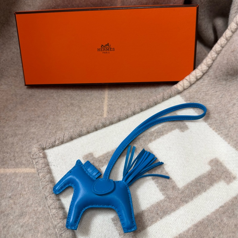 Hermes 愛馬仕 Rodeo PM 藍色小馬-0