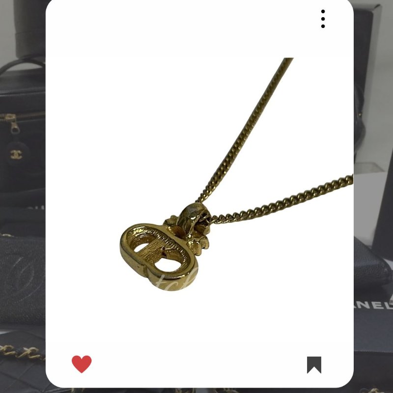 🛍️🎁 26 🔥 3月新品上架💖新品上架 現貨 🔥💖 ✨Christian Dior CD 金色頸鏈 Necklace Dior 閃石頸鏈 Dior 頸鏈-4
