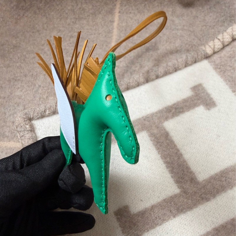 愛馬仕 Hermes RODEO PM 小飛馬 吊飾 掛飾 薄荷綠/芝麻色/霧霾藍-2